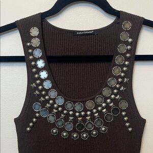 Luisa Cerano Ribbed Detailed Tank